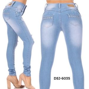 DJS-6035 Super Stretchy, Colombian Design Push Up Levanta Cola Skinny Jeans.